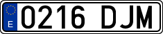 License plates of Spain, Ordinary (2000)