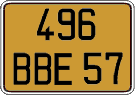 French license plate, FNI
