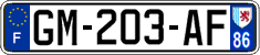French license plate, SIV (ordinary)