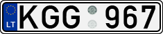 License plate of Lithuania, Cars