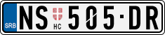 License plate of Serbia, Cars