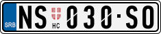 License plate of Serbia, Cars