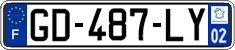 French license plate, SIV (ordinary)