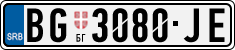 License plate of Serbia, Cars