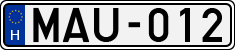 license plates of Hungary, Cars (1990)