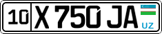 License plate of Uzbekistan, Private owners