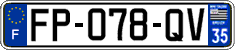 French license plate, SIV (ordinary)