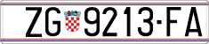 License plate of Croatia, Regular plates