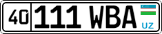 License plate of Uzbekistan, Organizations