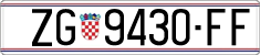 License plate of Croatia, Regular plates