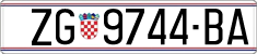 License plate of Croatia, Regular plates