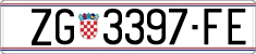 License plate of Croatia, Regular plates