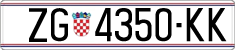 License plate of Croatia, Regular plates