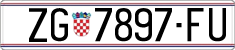 License plate of Croatia, Regular plates