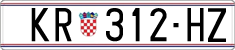 License plate of Croatia, Regular plates