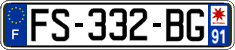 French license plate, SIV (ordinary)