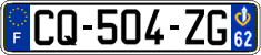 French license plate, SIV (ordinary)