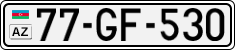 License plate of Azerbaijan, Cars