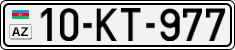 License plate of Azerbaijan, Cars