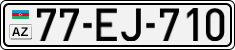License plate of Azerbaijan, Cars