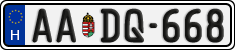 license plates of Hungary, Regular plates (2022)