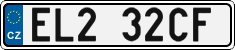 License plate of the Czech Republic, Electric vehicles