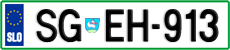 License plate of Slovenia, Cars