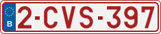License plate of Belgium, Regular plates (2010)