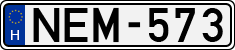 license plates of Hungary, Cars (1990)