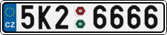 License plate of the Czech Republic, Cars (2001)