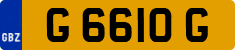 License plate of Gibraltar, Regular car plates (G 1234 A)