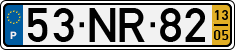 License plate of Portugal, Regular plates