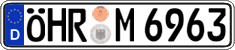 German license plate, Regular plates