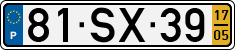 License plate of Portugal, Regular plates