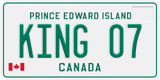 Prince Edward Island, Vanity Plates
