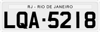 License plate of Brazil, Private owners (1990)