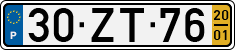 License plate of Portugal, Regular plates