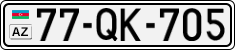 License plate of Azerbaijan, Cars