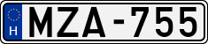 license plates of Hungary, Cars (1990)
