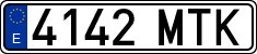 License plates of Spain, Ordinary (2000)