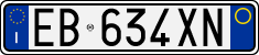 License plate of Italy, Cars (1994 year series)