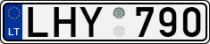 License plate of Lithuania, Cars