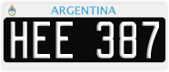 License plate of Argentina, Cars (1995, ABC 123)