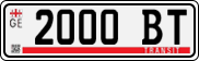 License plate of Georgia, Export transit plates