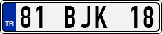 License plate of Turkey, Regular plates