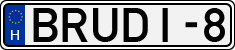 license plates of Hungary, Vanity Plates (1990)