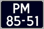License plate of the Netherlands, Imported oldtimers (cars)