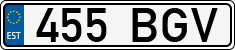 License plate of Estonia, Regular car plates