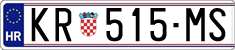 License plate of Croatia, Regular plates
