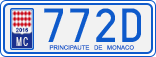 License plate of Monaco, Cars